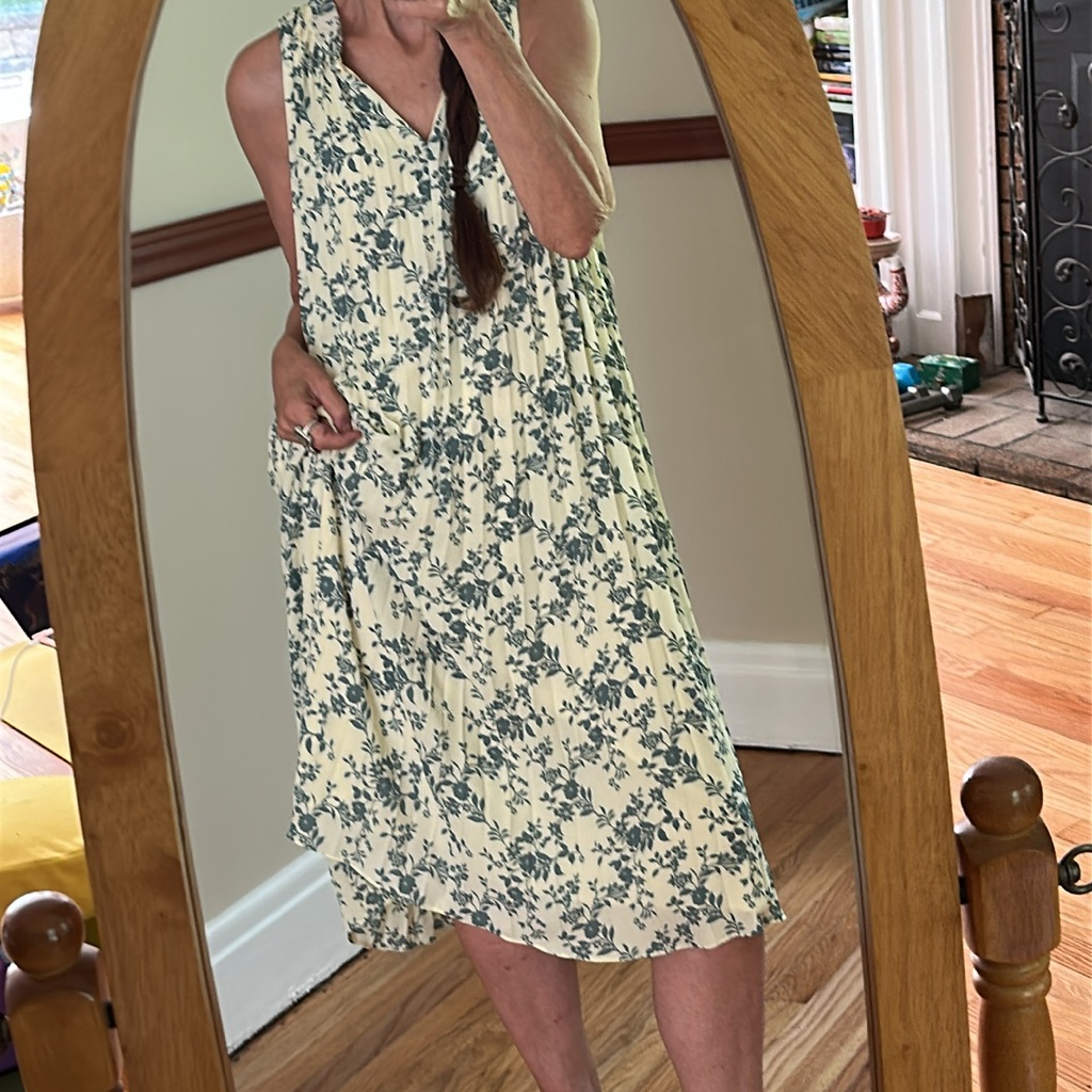 Loft Butter Cream And Tiel High Low Dress M/L